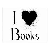 I Heart Books Post Cards