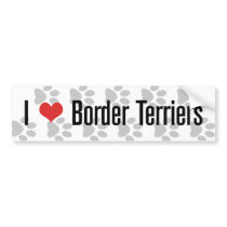 I (heart) Border Terriers Bumper Sticker
