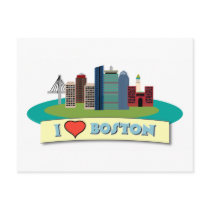 I Heart Boston Post Card