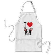 I Heart Boston Terriers Apron