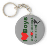 I heart boys who heart climbing and key chains keychains