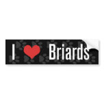 I (heart) Briards (Dark) bumper stickers