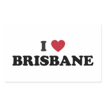 I Heart Brisbane Australia Rectangle Sticker