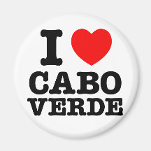 I Heart Cabo Verde Refrigerator Magnet