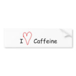 I Heart Caffeine Bumper Sticker bumper stickers