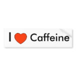 I heart Caffeine bumper stickers