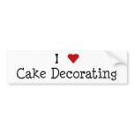 I Heart Cake Decorating Bumper Sticker
