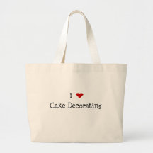 I Heart Cake Decorating Canvas Bags