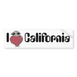 I Heart California Alien bumper stickers