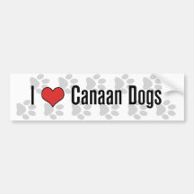 I (heart) Canaan Dogs Bumper Stickers