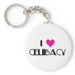 I Heart Celibacy keychains