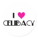 I Heart Celibacy stickers