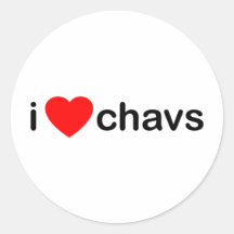 I Heart Chavs Round Sticker
