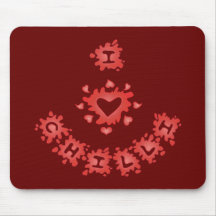 I Heart Chilli Mousepad