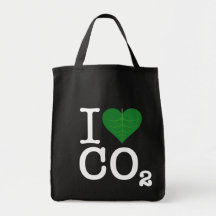 I Heart CO2 Canvas Bag