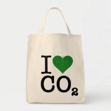 I Heart CO2 Canvas Bags