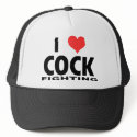 I heart Cock Fighting hats