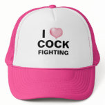 I HEART COCK FIGHTING MESH HAT