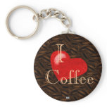 I Heart Coffee Keychain