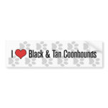 I (heart) Coonhounds (Black & Tan) bumper stickers