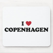 I Heart Copenhagen Denmark Mousepads