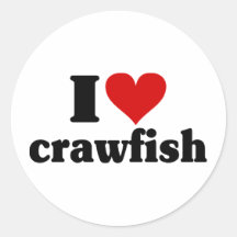 I Heart Crawfish Stickers