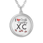 I heart Cross Country Running necklaces