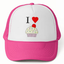 I heart Cupcakes Mesh Hat
