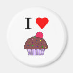 I heart cupcakes refrigerator magnet