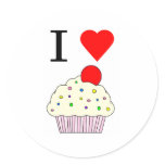 I heart Cupcakes stickers
