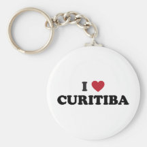 I Heart Curitiba Brazil Keychains