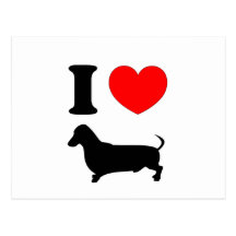 I Heart Dachshund Postcard