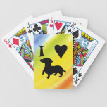 I Heart Dachshunds Playing Cards