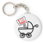 I heart Dad baby stroller keychains