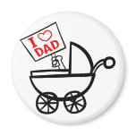 I heart Dad baby stroller magnets