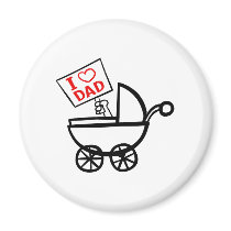 I heart Dad baby stroller