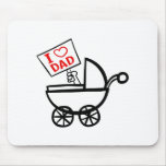 I heart Dad baby stroller mousepads