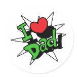 I Heart Dad stickers