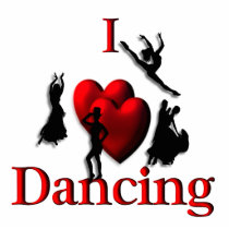 I Heart Dancing Photo Cut Outs