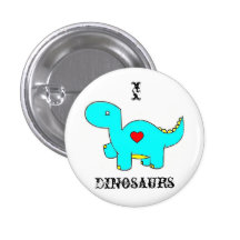 i heart dinosaurs pinback button