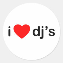 I Heart DJs Sticker