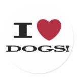 I (heart) Dogs stickers