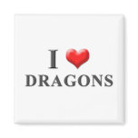 I Heart Dragons Magnet 001