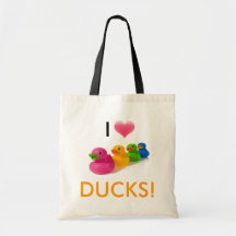 I Heart Ducks Tote Bags