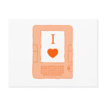 i heart ebooks (orange) postcards