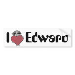 I Heart Edward Alien bumper stickers