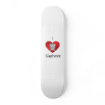 I heart elephants in gray and blue skate board decks