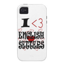 I Heart English Setters Vibe iPhone 4 Cover