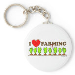 I Heart Farming keychains