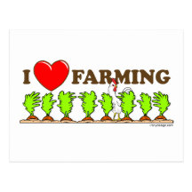 I Heart Farming Postcards